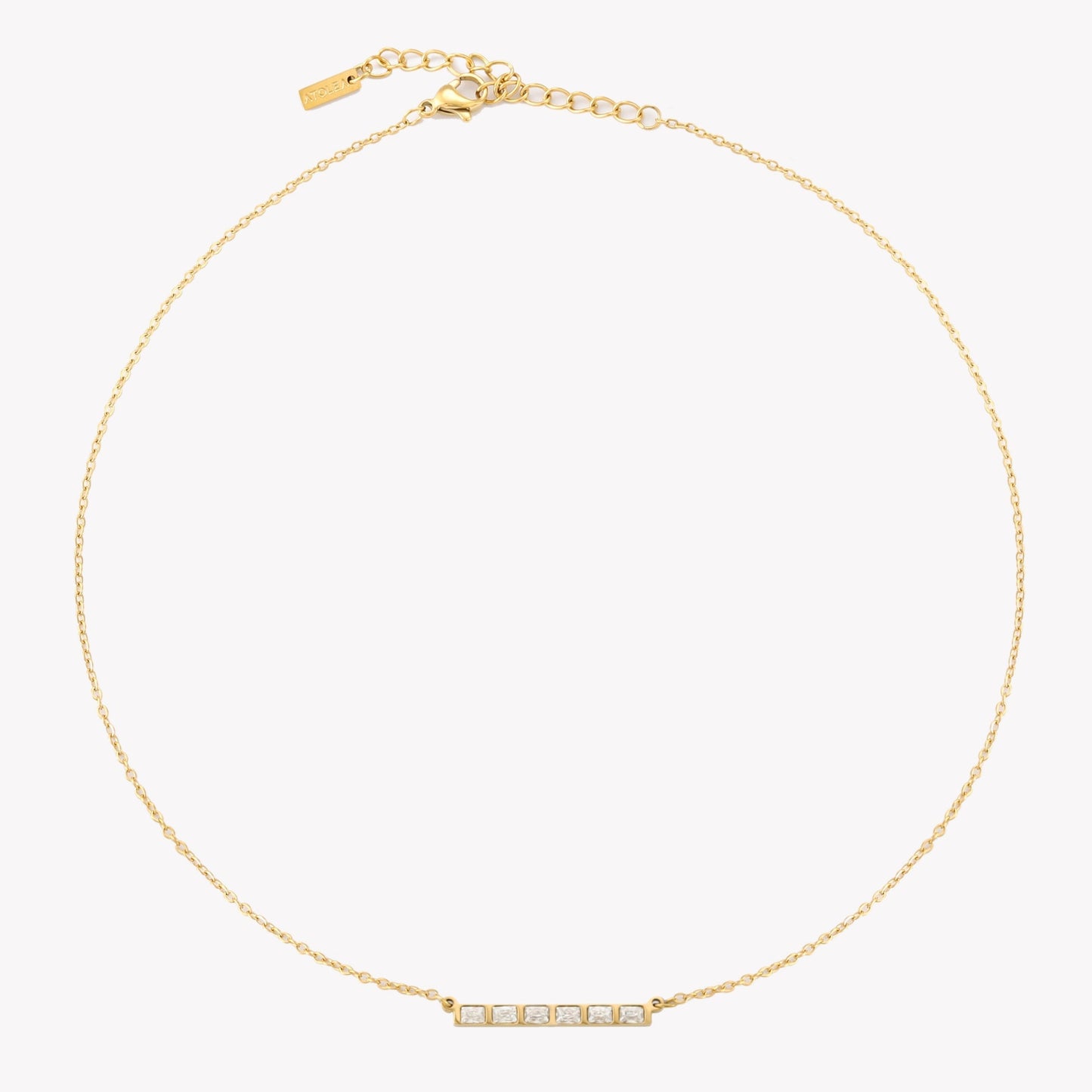 Collar con colgante de baguette