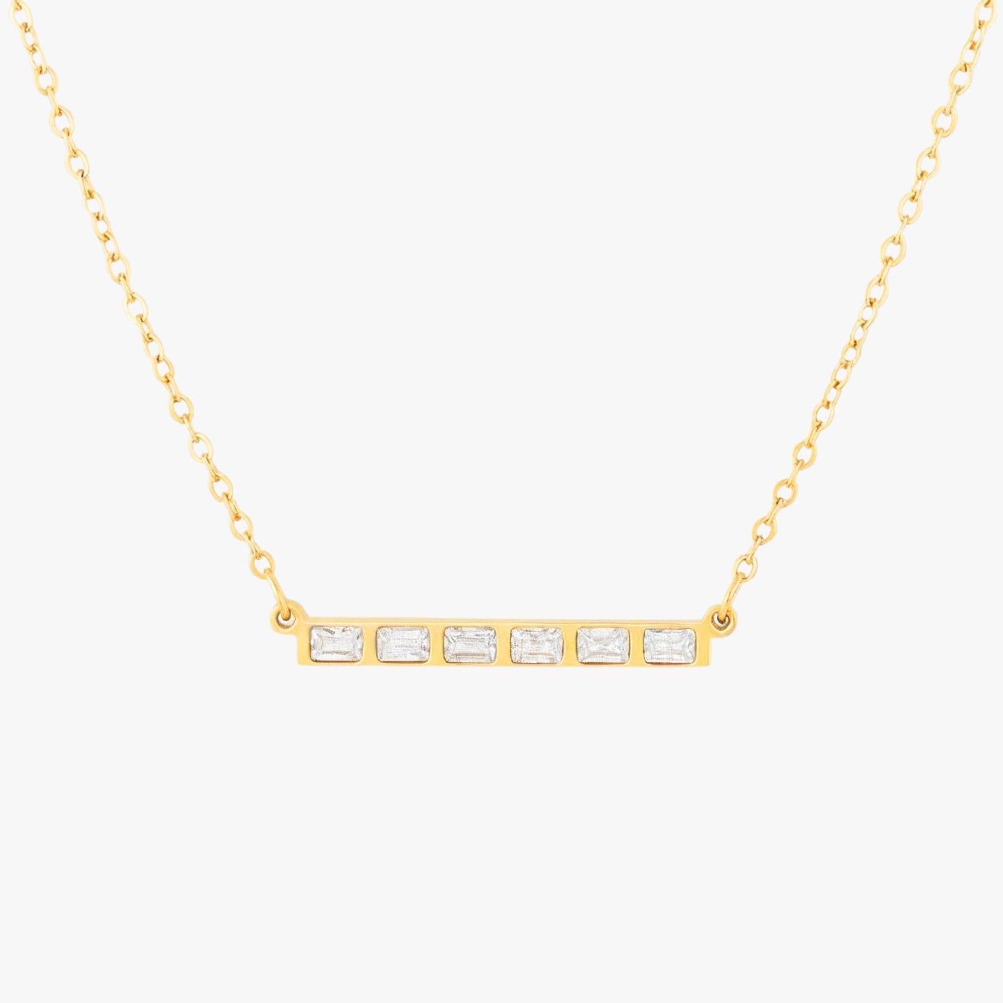 Collar con colgante de baguette