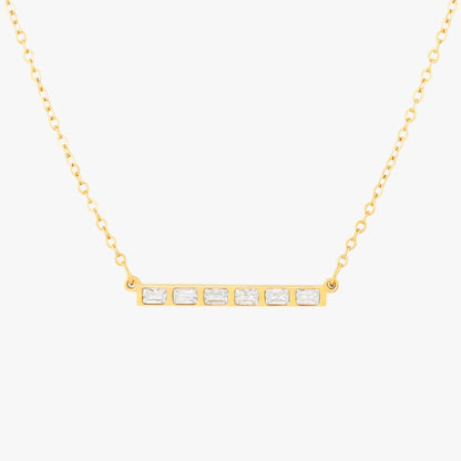 Collar con colgante de baguette