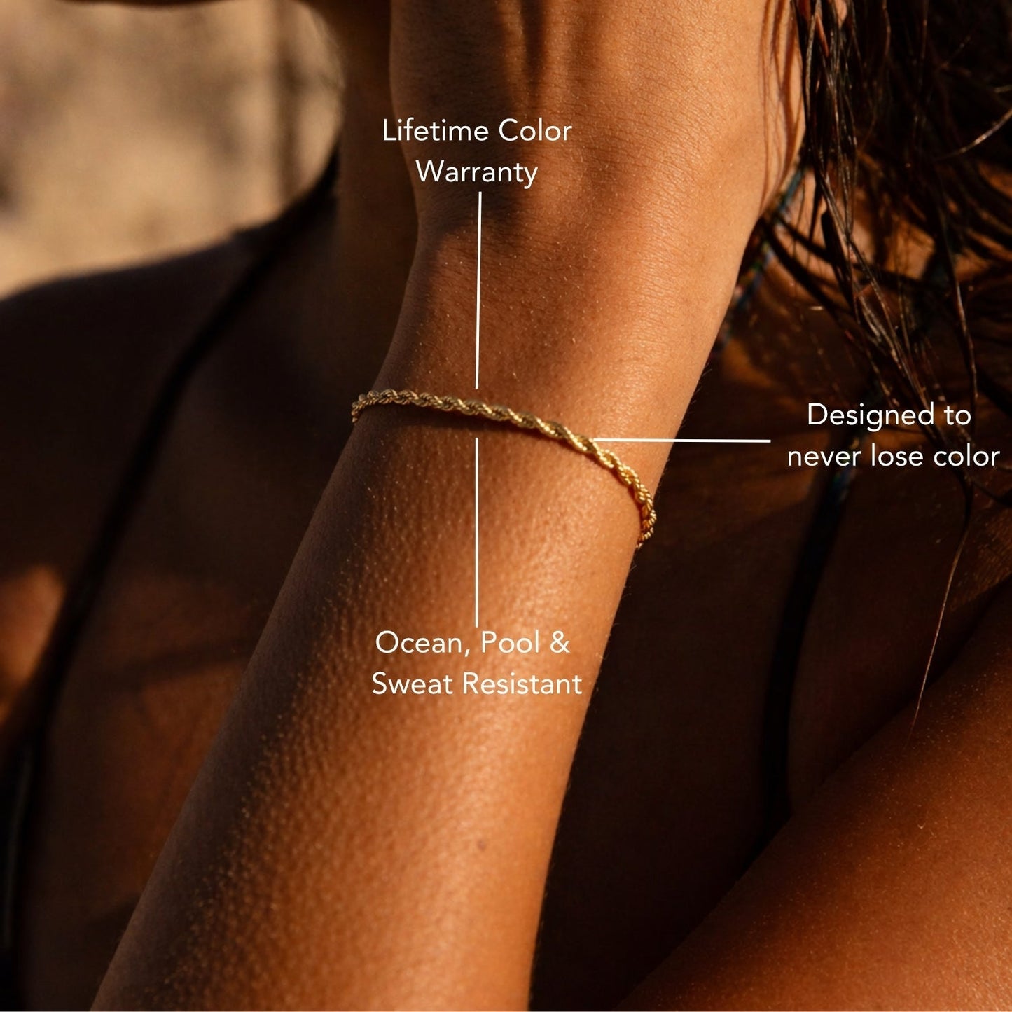 Pulsera de cadena de cuerda "Calvi"