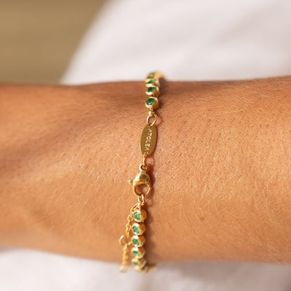 Pulsera de tenis verde