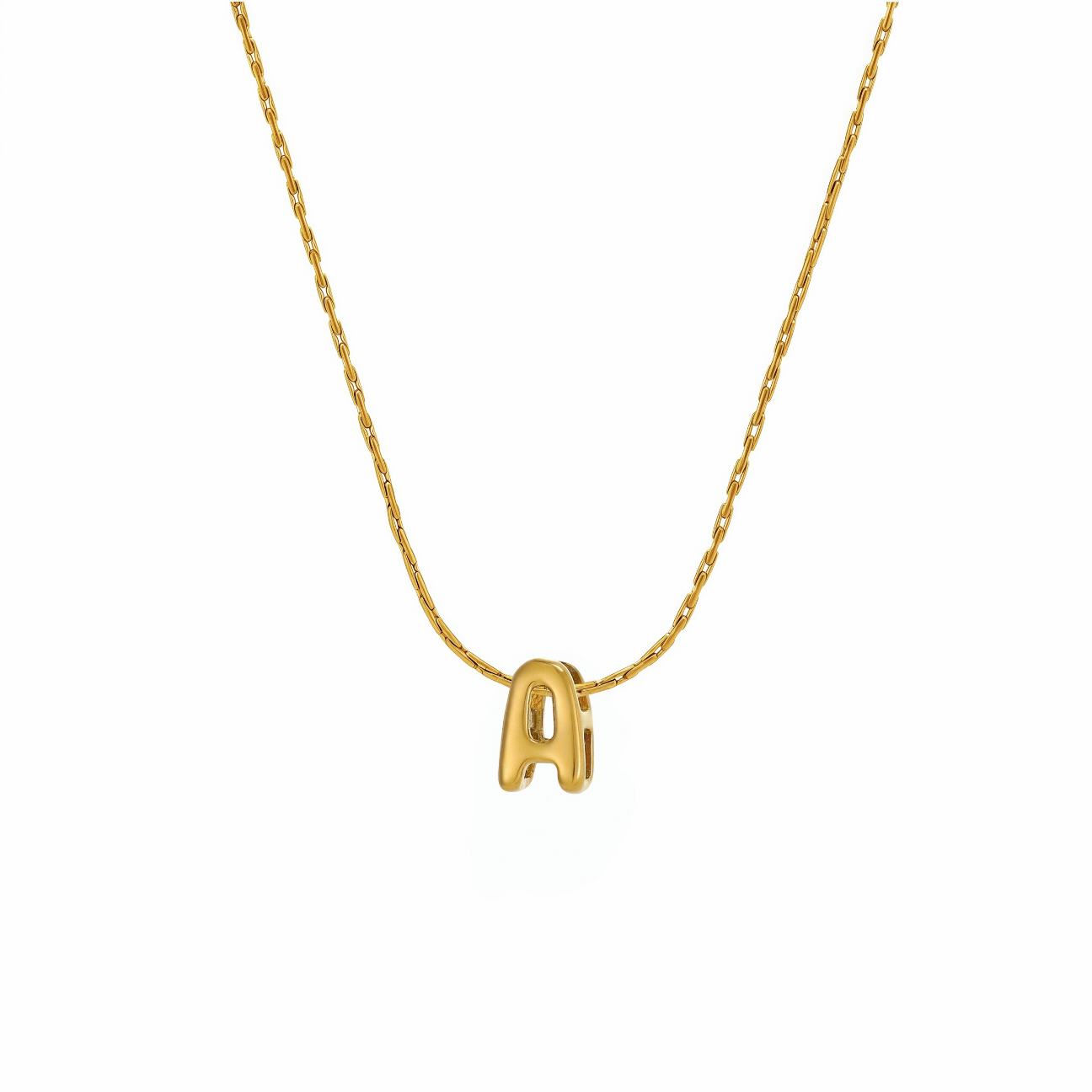 Collar con nombre de burbujas