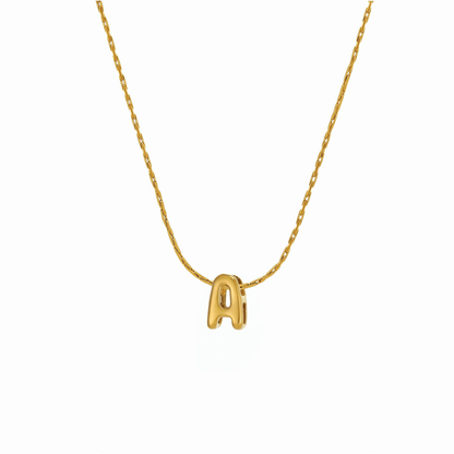 Collar con nombre de burbujas