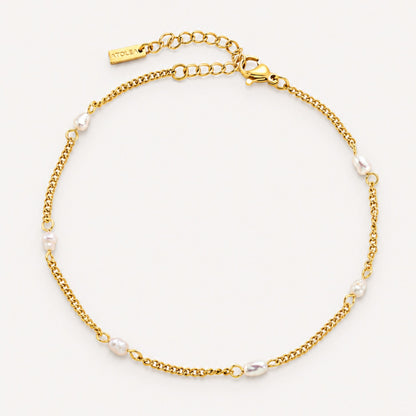 Tobillera de perlas de agua dulce
