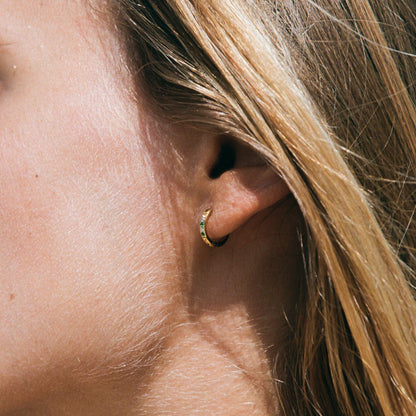 Pendientes de aro Oasis verde
