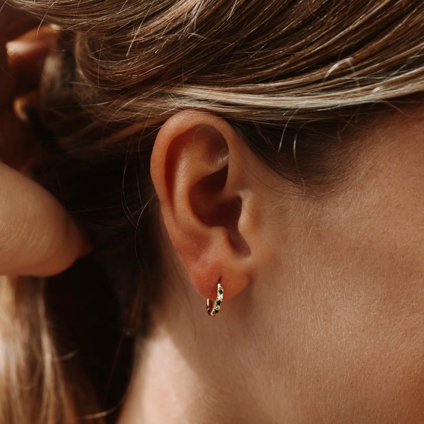 Pendientes de aro Oasis verde