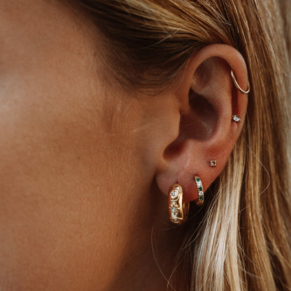 Pendientes de aro Oasis verde