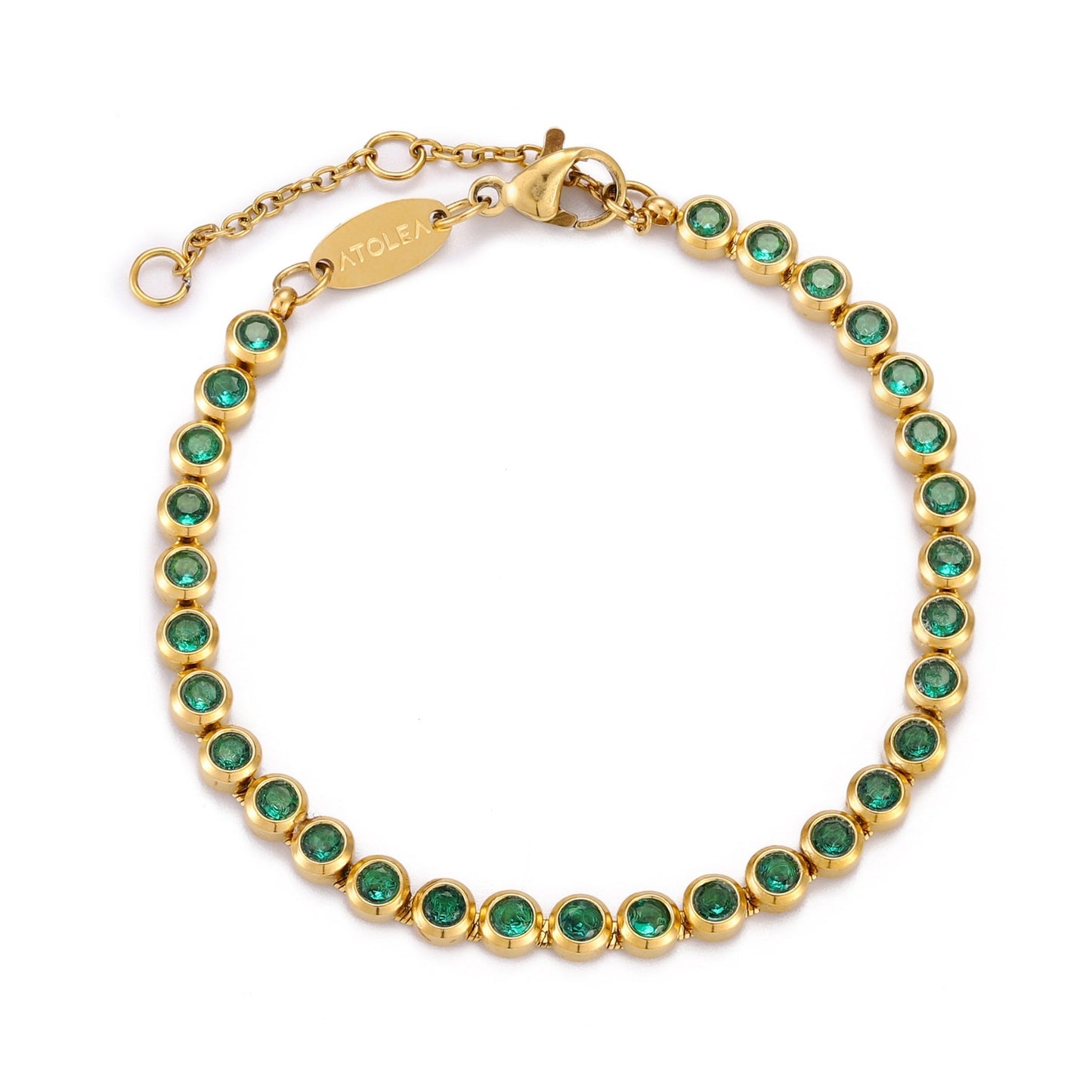 Pulsera de tenis verde