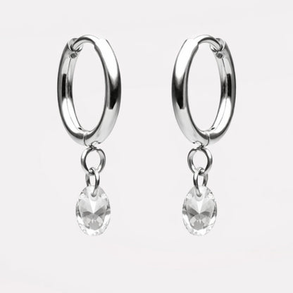 Pendientes colgantes de oro rosa