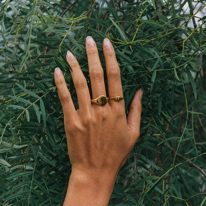 Anillo de sello ovalado