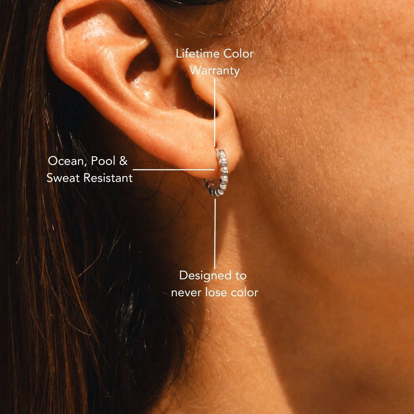 Pendientes de aro con cuentas