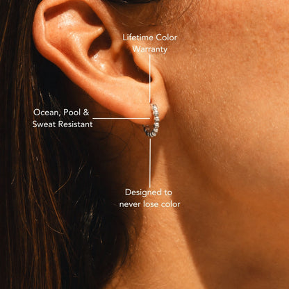 Pendientes de aro con cuentas