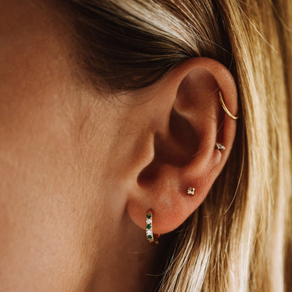 Pendientes de aro Oasis verde