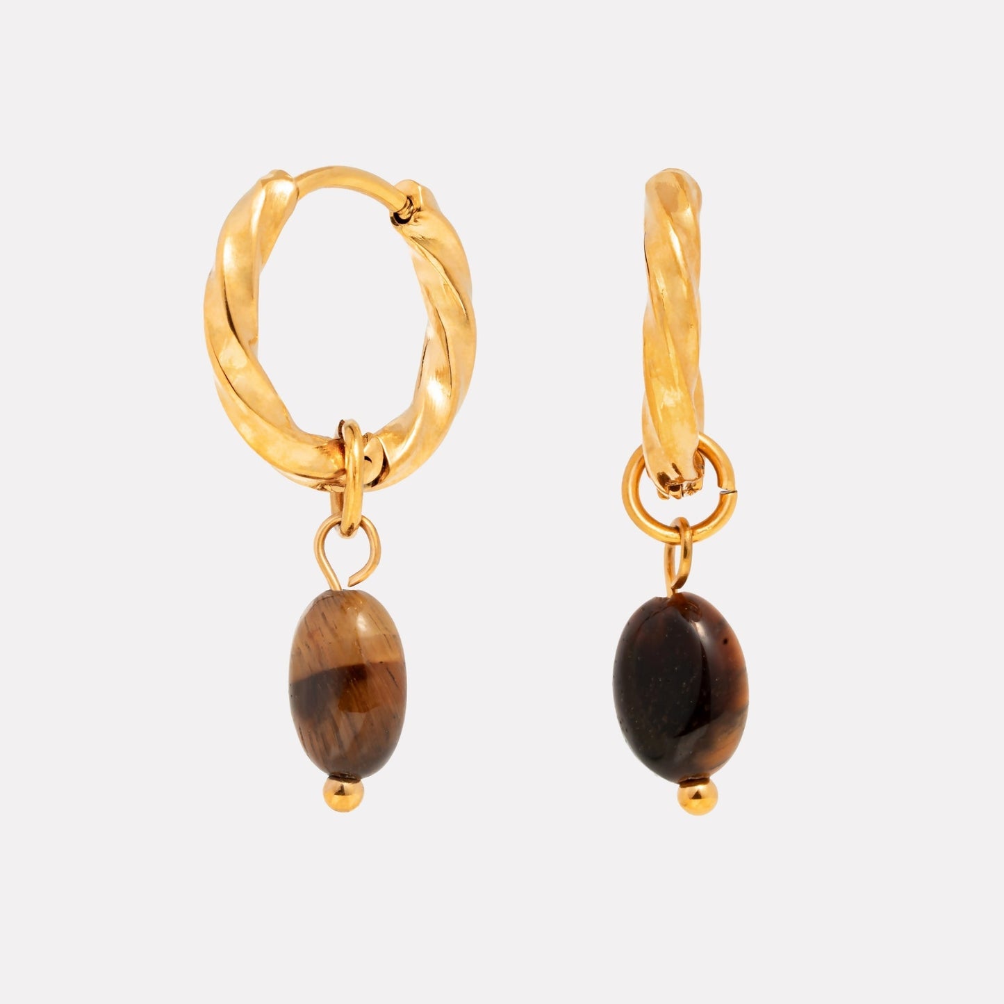 Pendientes de aro Ojo de Tigre