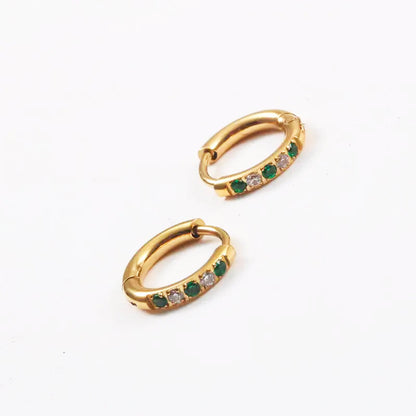 Pendientes de aro Oasis verde